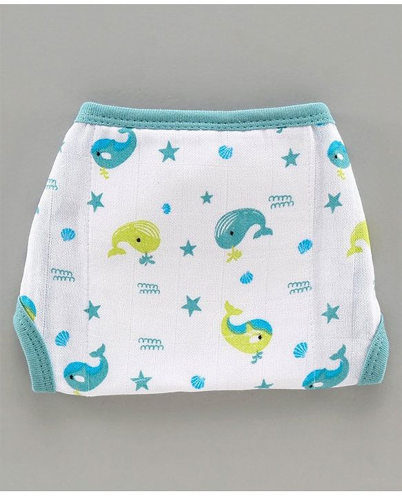 Babyhug Muslin Cloth Nappy Set of 5 Extra Small - Multicolor Printed