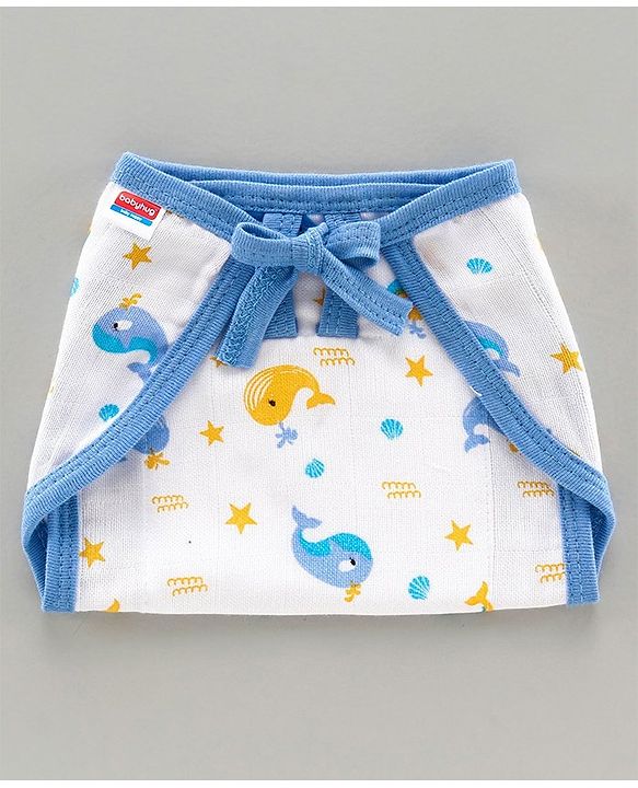 Babyhug Muslin Cloth Nappy Set of 5 Extra Small - Multicolor Printed