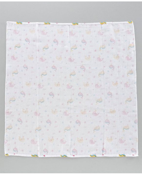 Babyhug Muslin Cloth Nappy Set of 5 Small - Multicolor Printed