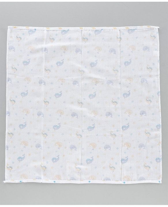 Babyhug Muslin Cloth Nappy Set of 5 Small - Multicolor Printed
