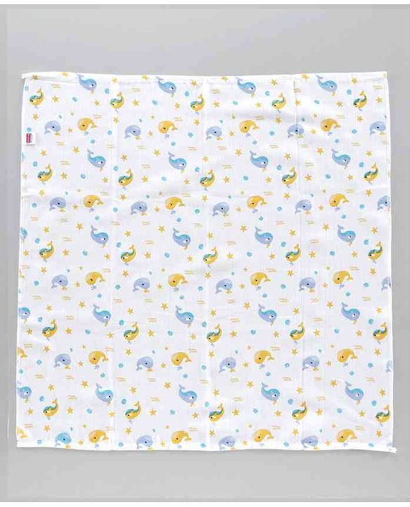 Babyhug Muslin Cloth Nappy Set of 5 Small - Multicolor Printed