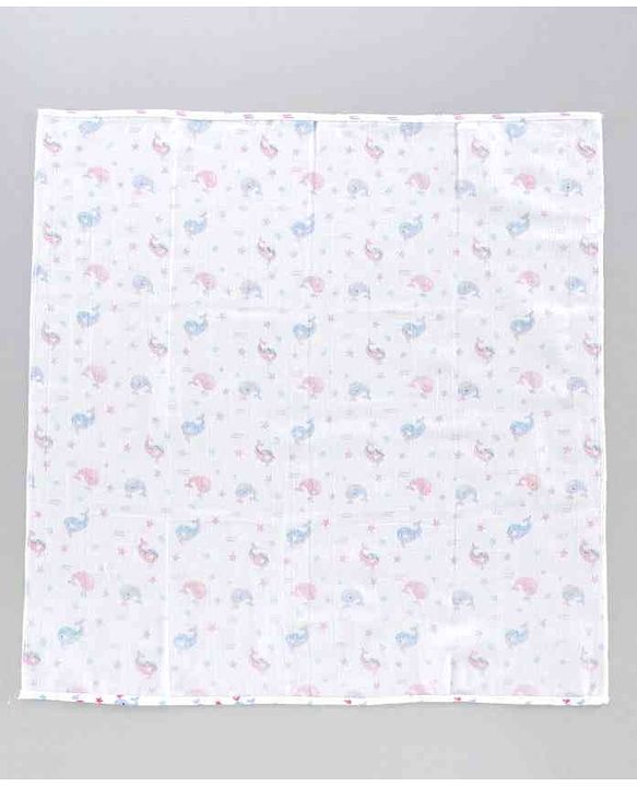 Babyhug Muslin Cloth Nappy Set of 5 Small - Multicolor Printed