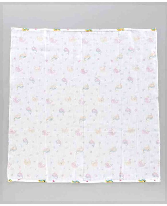 Babyhug Muslin Cloth Nappy Set of 5 Small - Multicolor Printed