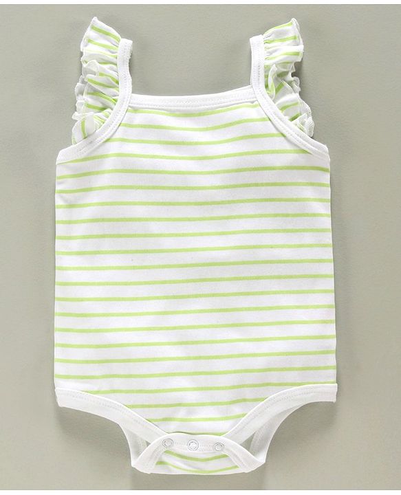 Babyhug 100% Cotton Flutter Sleeves Onesies Multiprint Pack of 5 - Multicolor