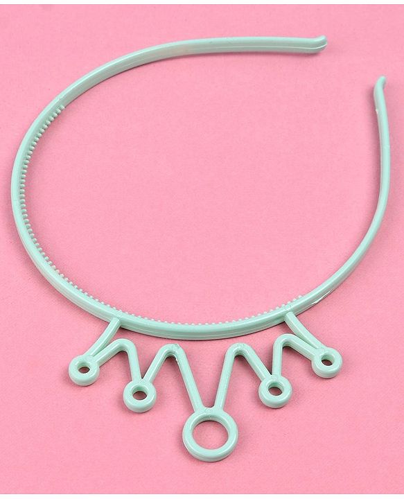 Babyhug Hair Band Crown Applique - Green
