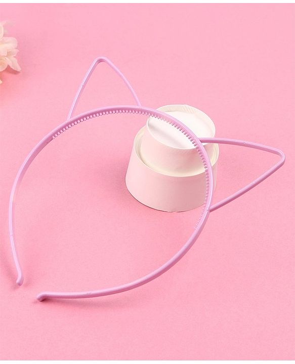 Babyhug Hair Band Cat Ear Applique - Light Pink