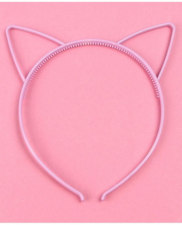 Babyhug Hair Band Cat Ear Applique - Light Pink