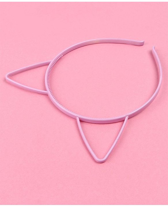 Babyhug Hair Band Cat Ear Applique - Light Pink