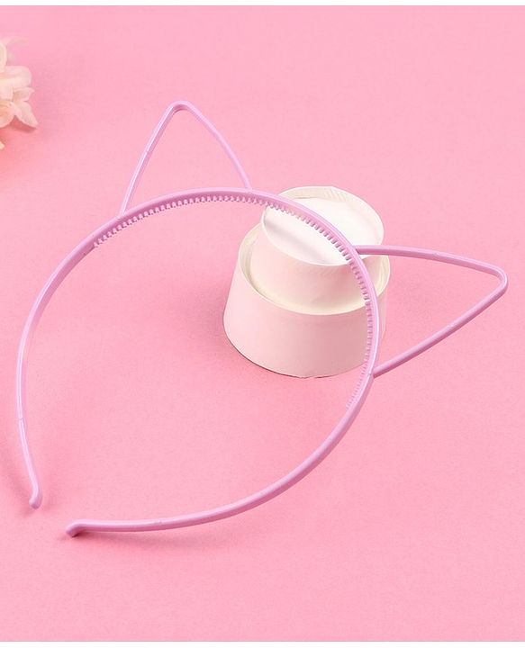 Babyhug Hair Band Cat Ear Applique - Purple