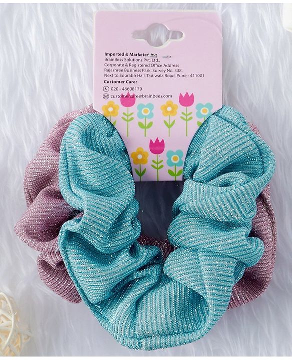 Babyhug Hair Rubber Band Pack of 2 - Pink & Blue