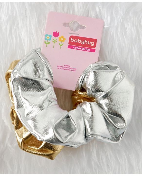 Babyhug Hair Rubber Band Pack of 2 - Silver & Golden