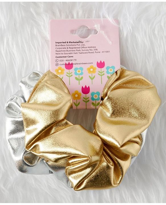 Babyhug Hair Rubber Band Pack of 2 - Silver & Golden