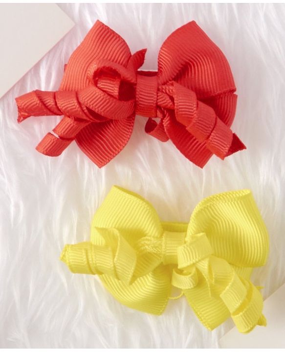 Babyhug Hair Clips Pack of 2 - Red & Yellow