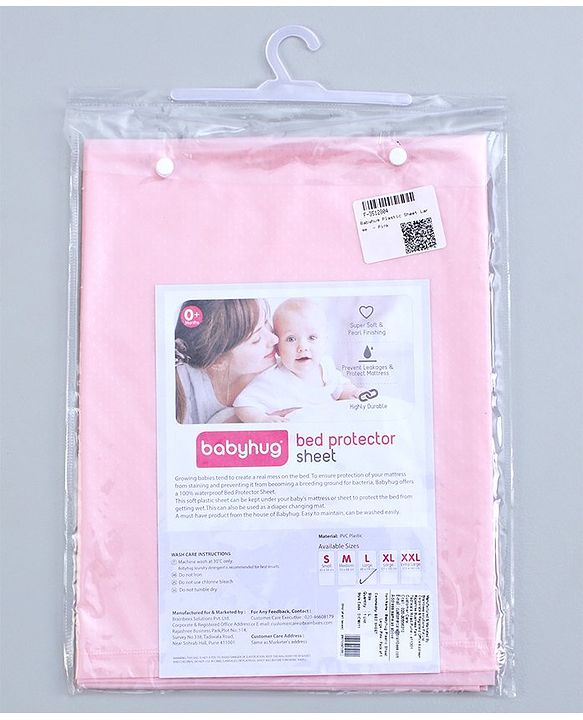 Babyhug Plastic Sheet Large Size  - Pink