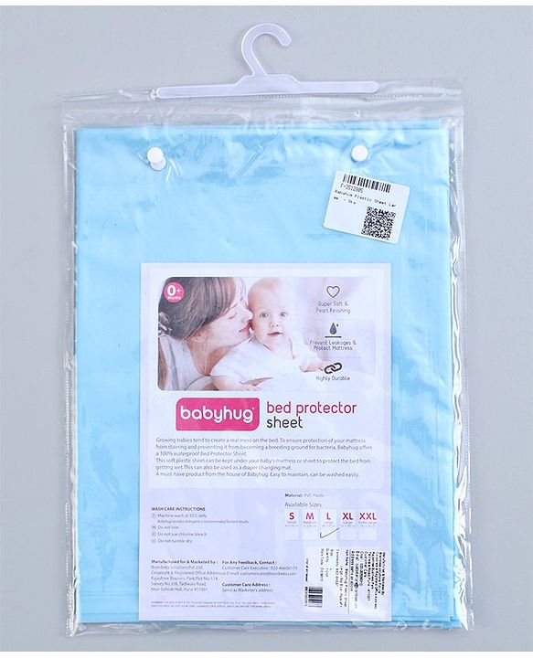 Babyhug Plastic Sheet Large Size  - Blue