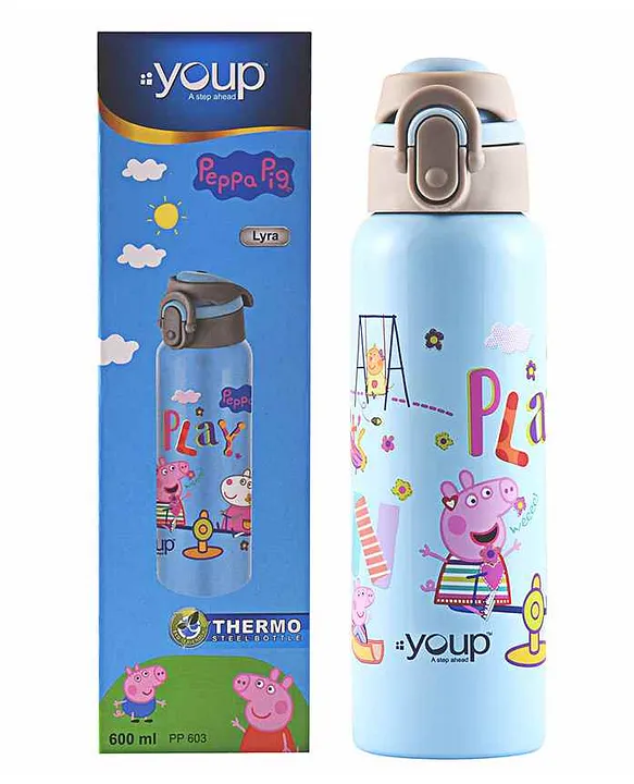 Peppa Pig Stainless Steel Flask Insulated Sipper Water Bottle for Boys Kids