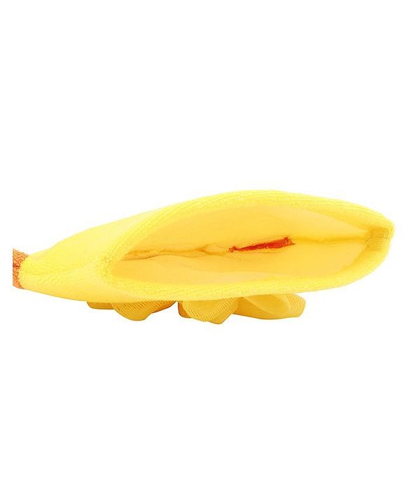 Babyhug Duck Shape Bath Glove With Attached Loofah - Yellow