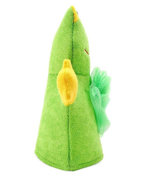 Babyhug Froggy Shape Bath Glove With Attached Loofah - Green