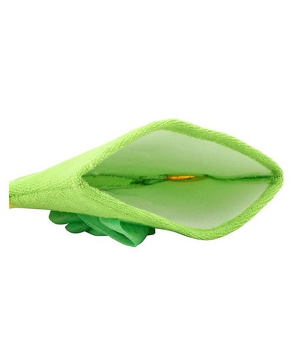 Babyhug Froggy Shape Bath Glove With Attached Loofah - Green