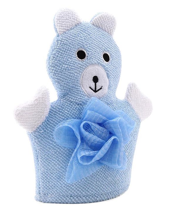 Babyhug Duck Shape Bath Glove With Attached Loofah - Yellow