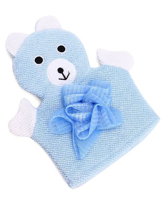 Babyhug Duck Shape Bath Glove With Attached Loofah - Yellow
