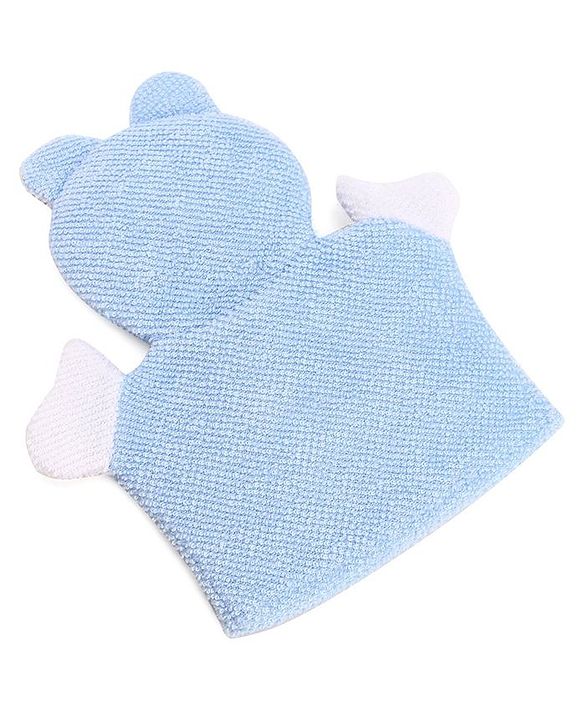 Babyhug Duck Shape Bath Glove With Attached Loofah - Yellow