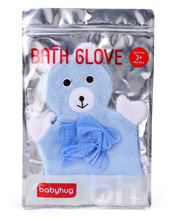 Babyhug Duck Shape Bath Glove With Attached Loofah - Yellow