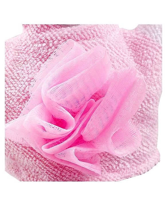 Babyhug Bunny Bath Glove With Attached Loofah - Light Pink