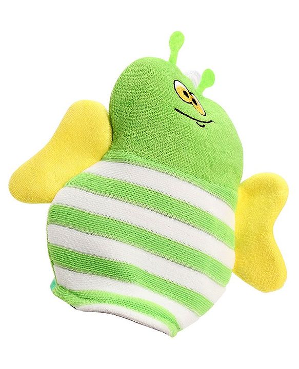 Babyhug Bee Shape Bath Glove - Green