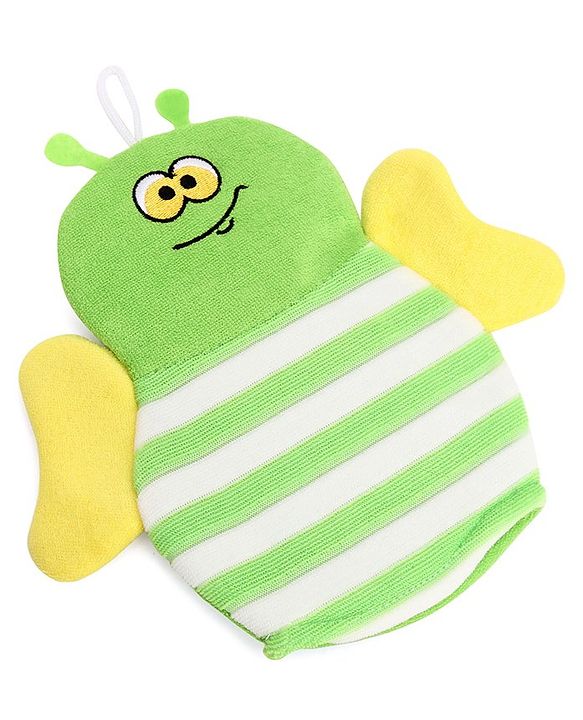 Babyhug Bee Shape Bath Glove - Green