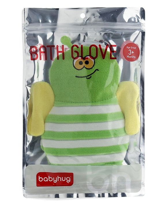 Babyhug Bee Shape Bath Glove - Green