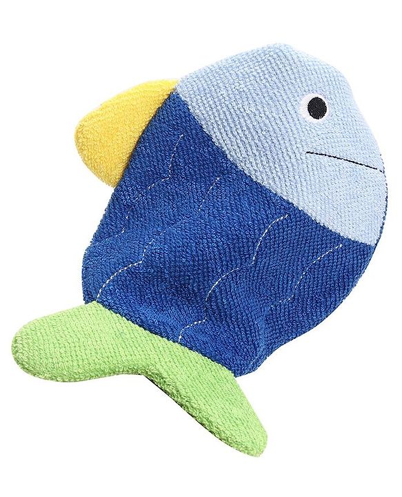 Babyhug Fish Shape Bath Glove - Blue