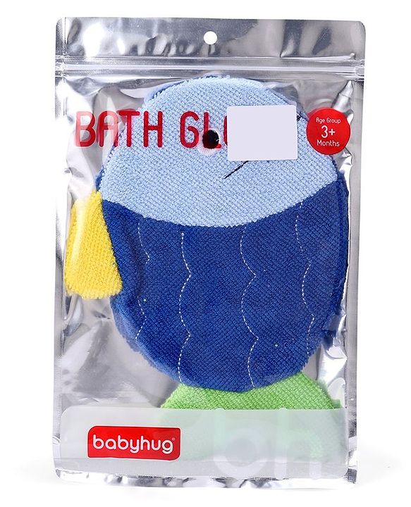 Babyhug Fish Shape Bath Glove - Blue