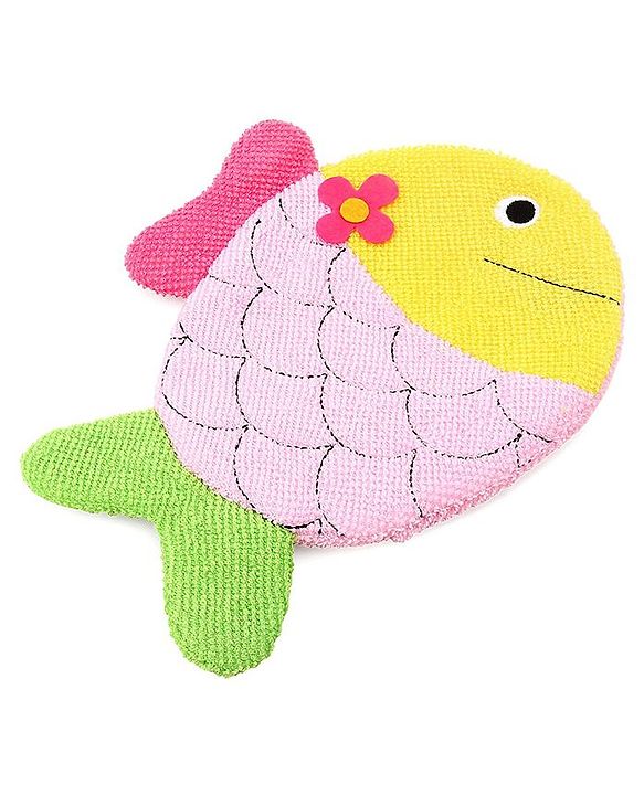 Babyhug Fish Shape Bath Glove - Blue