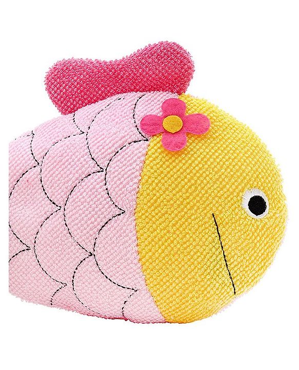 Babyhug Fish Shape Bath Glove - Blue