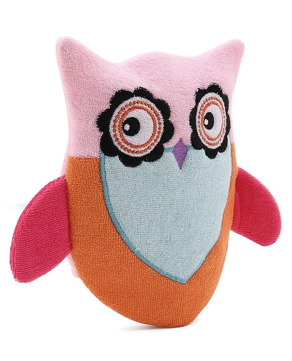Babyhug Owl Shape Bath Glove - Orange