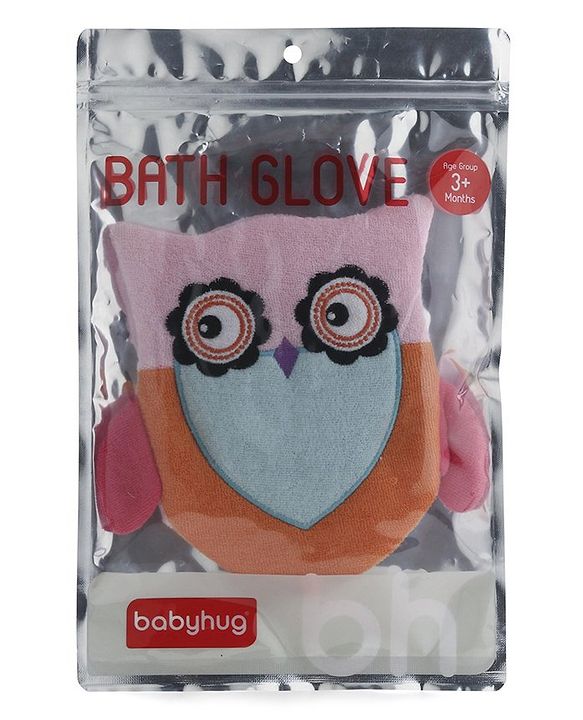 Babyhug Owl Shape Bath Glove - Orange