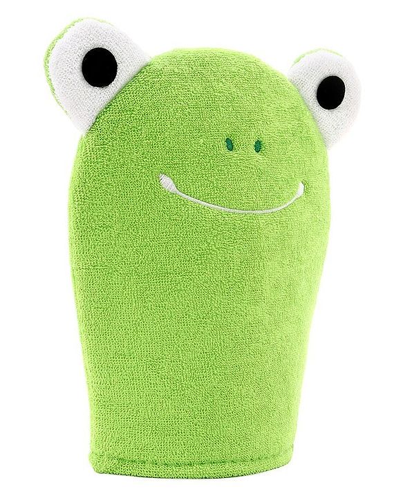 Babyhug Froggy Design Bath Glove - Green