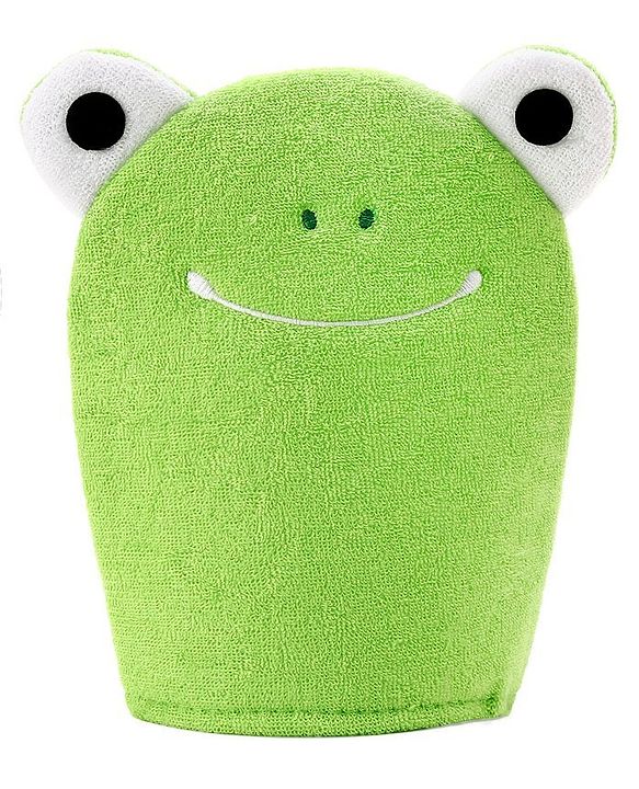 Babyhug Froggy Design Bath Glove - Green