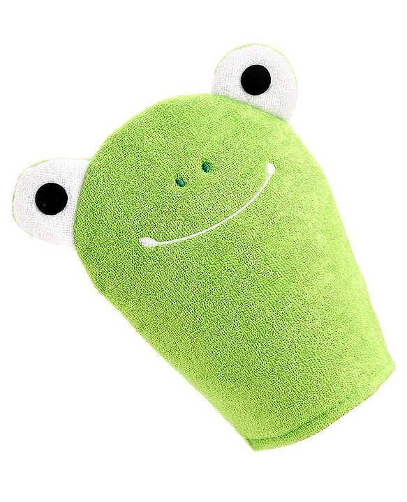 Babyhug Froggy Design Bath Glove - Green