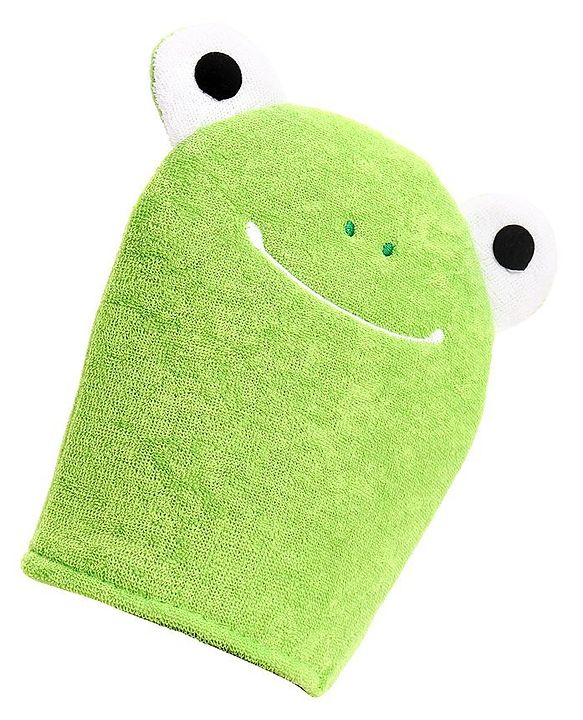 Babyhug Froggy Design Bath Glove - Green