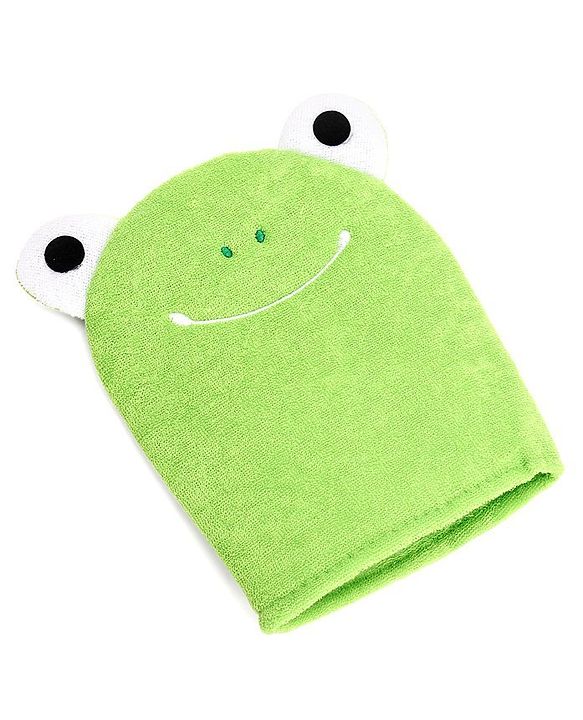 Babyhug Froggy Design Bath Glove - Green