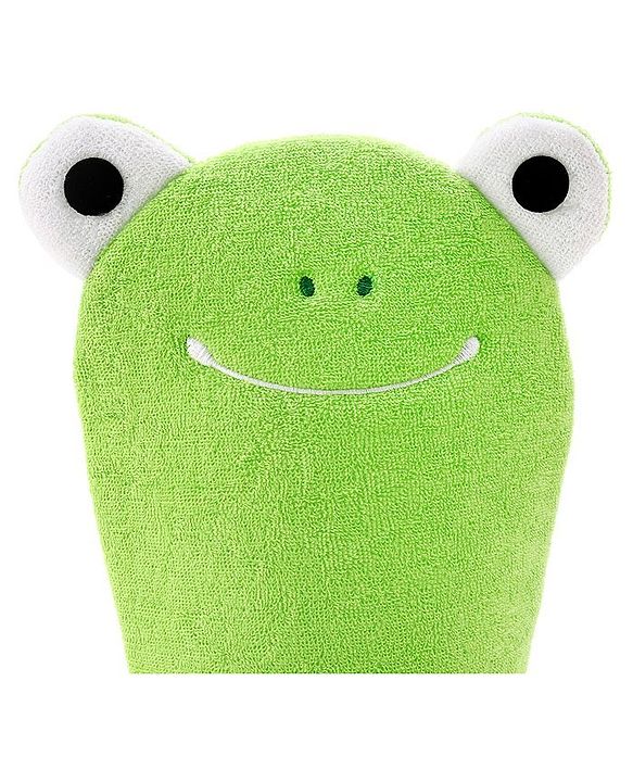 Babyhug Froggy Design Bath Glove - Green