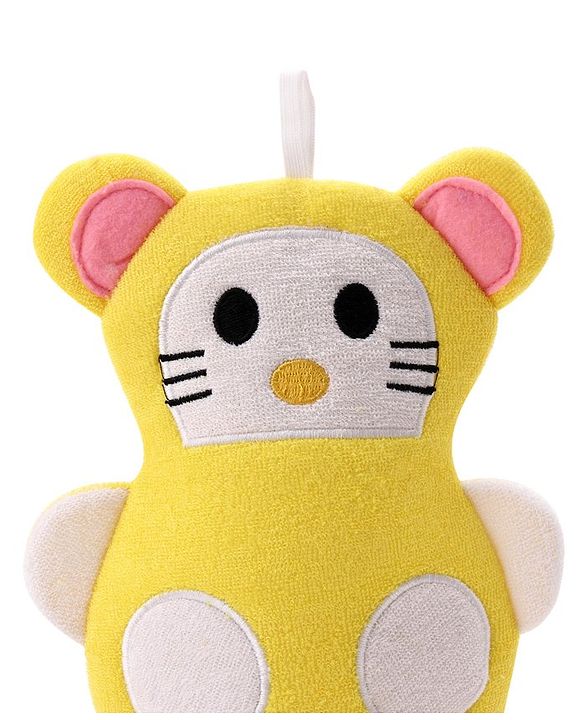 Babyhug Bath Glove - Yellow & White