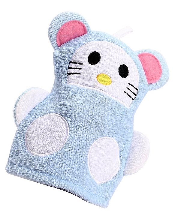 Babyhug Bath Glove - Yellow & White