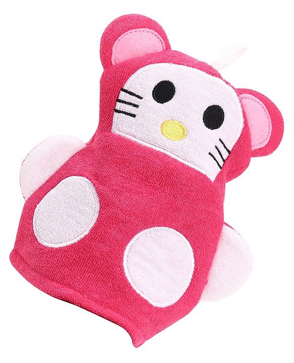 Babyhug Bath Glove - Yellow & White