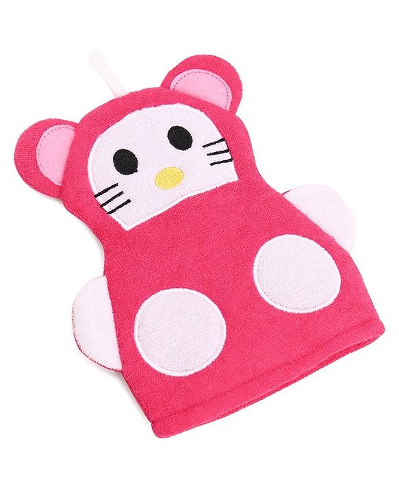 Babyhug Bath Glove - Yellow & White