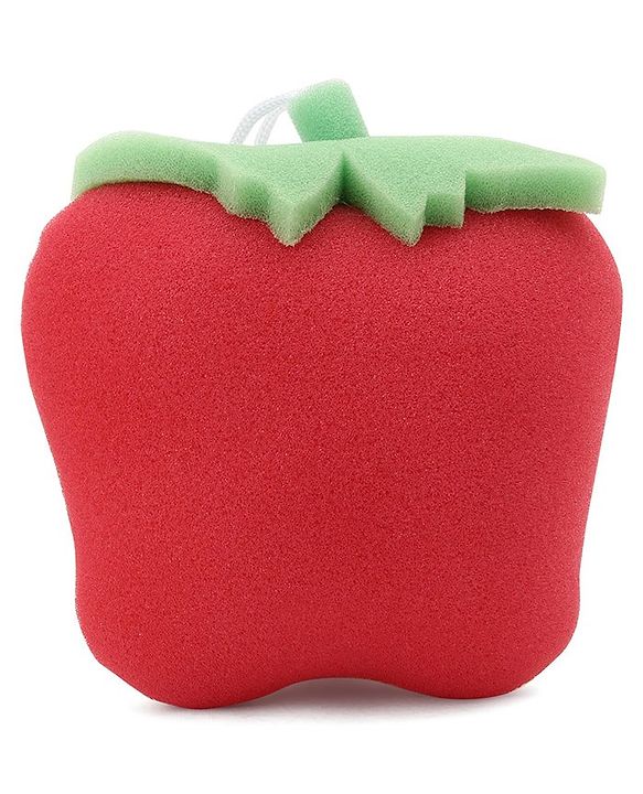 Babyhug Apple Shape Bath Sponge - Red