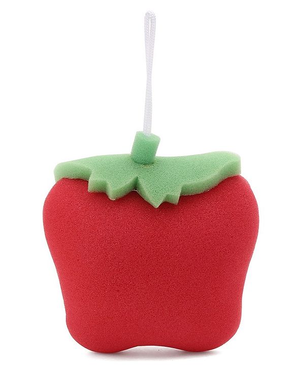 Babyhug Apple Shape Bath Sponge - Red