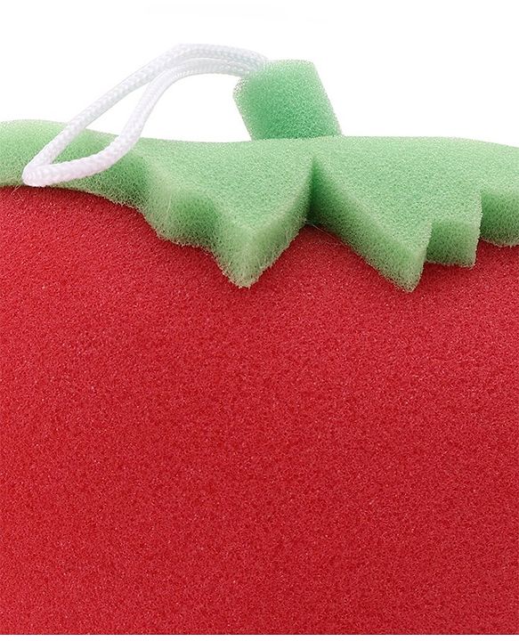 Babyhug Apple Shape Bath Sponge - Red